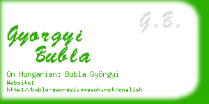 gyorgyi bubla business card