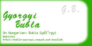 gyorgyi bubla business card